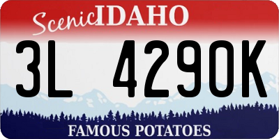 ID license plate 3L4290K