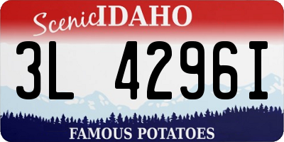 ID license plate 3L4296I
