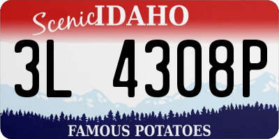 ID license plate 3L4308P