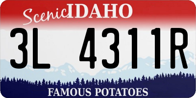 ID license plate 3L4311R