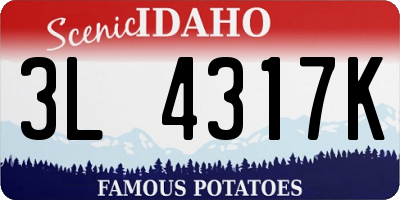 ID license plate 3L4317K