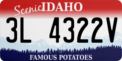 ID license plate 3L4322V