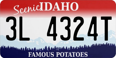 ID license plate 3L4324T
