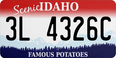 ID license plate 3L4326C