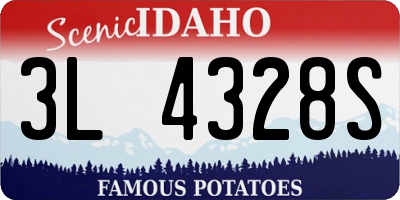 ID license plate 3L4328S