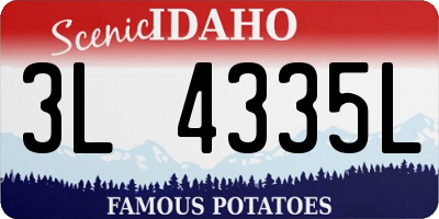 ID license plate 3L4335L