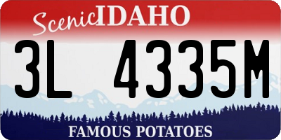 ID license plate 3L4335M