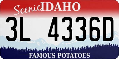 ID license plate 3L4336D