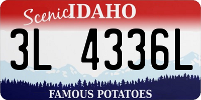 ID license plate 3L4336L