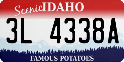 ID license plate 3L4338A