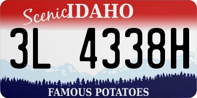 ID license plate 3L4338H