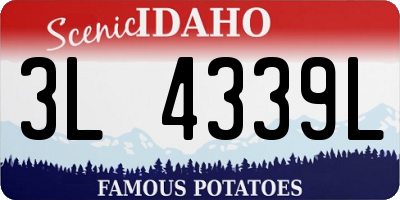 ID license plate 3L4339L
