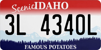 ID license plate 3L4340L