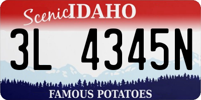 ID license plate 3L4345N