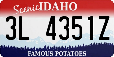 ID license plate 3L4351Z