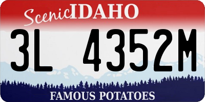 ID license plate 3L4352M