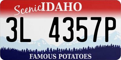 ID license plate 3L4357P