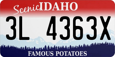 ID license plate 3L4363X