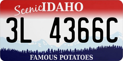 ID license plate 3L4366C