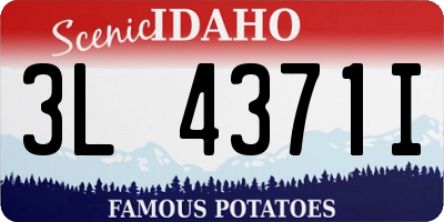 ID license plate 3L4371I