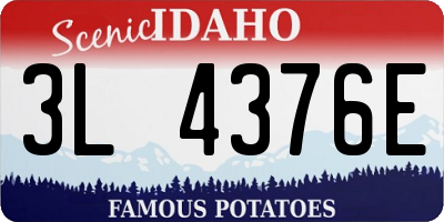 ID license plate 3L4376E