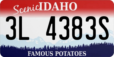 ID license plate 3L4383S