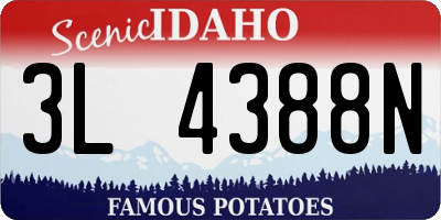 ID license plate 3L4388N