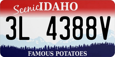 ID license plate 3L4388V