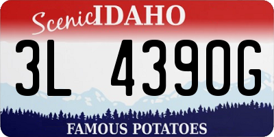 ID license plate 3L4390G