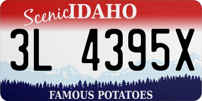 ID license plate 3L4395X