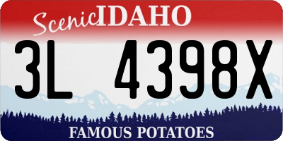 ID license plate 3L4398X