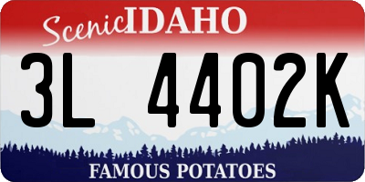 ID license plate 3L4402K