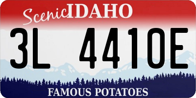ID license plate 3L4410E