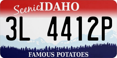 ID license plate 3L4412P