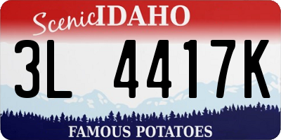 ID license plate 3L4417K