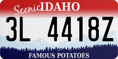 ID license plate 3L4418Z