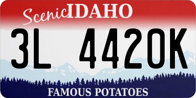 ID license plate 3L4420K