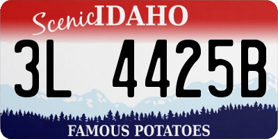 ID license plate 3L4425B