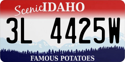 ID license plate 3L4425W