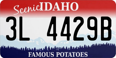 ID license plate 3L4429B