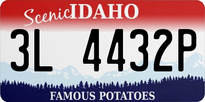 ID license plate 3L4432P
