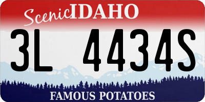 ID license plate 3L4434S