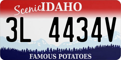 ID license plate 3L4434V