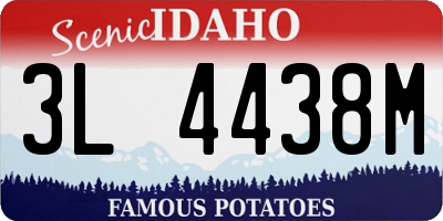 ID license plate 3L4438M
