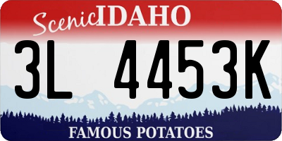 ID license plate 3L4453K