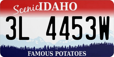 ID license plate 3L4453W