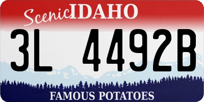 ID license plate 3L4492B