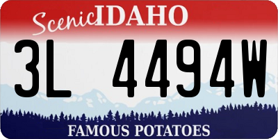 ID license plate 3L4494W