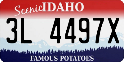 ID license plate 3L4497X