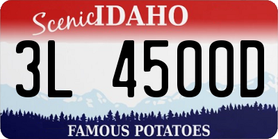 ID license plate 3L4500D